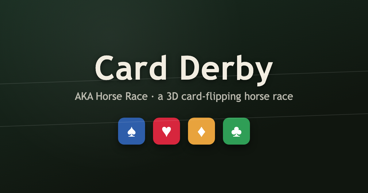 Card Derby 3D gameplay screenshot