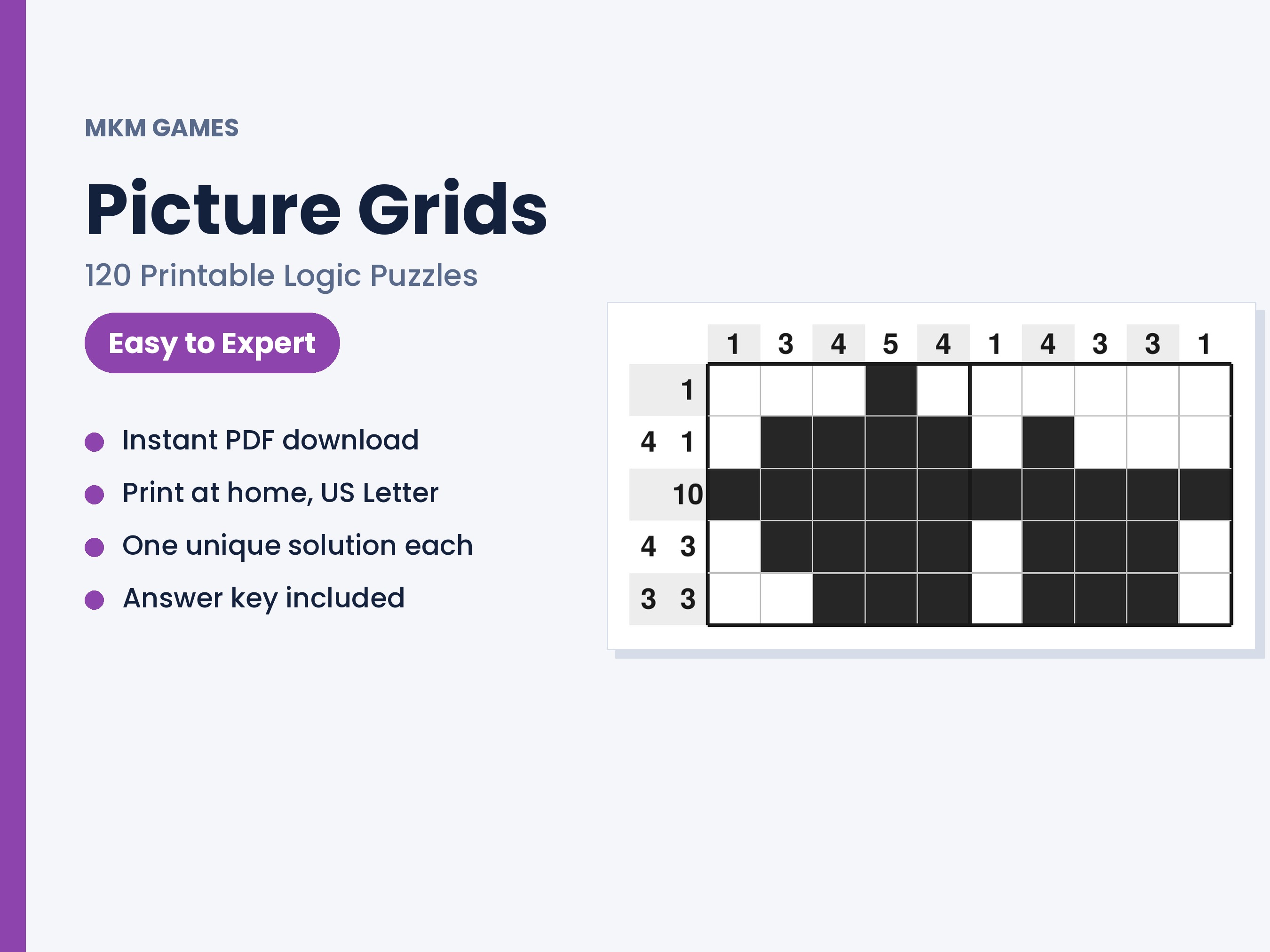 Picture Grids: Bundle — 120 puzzles