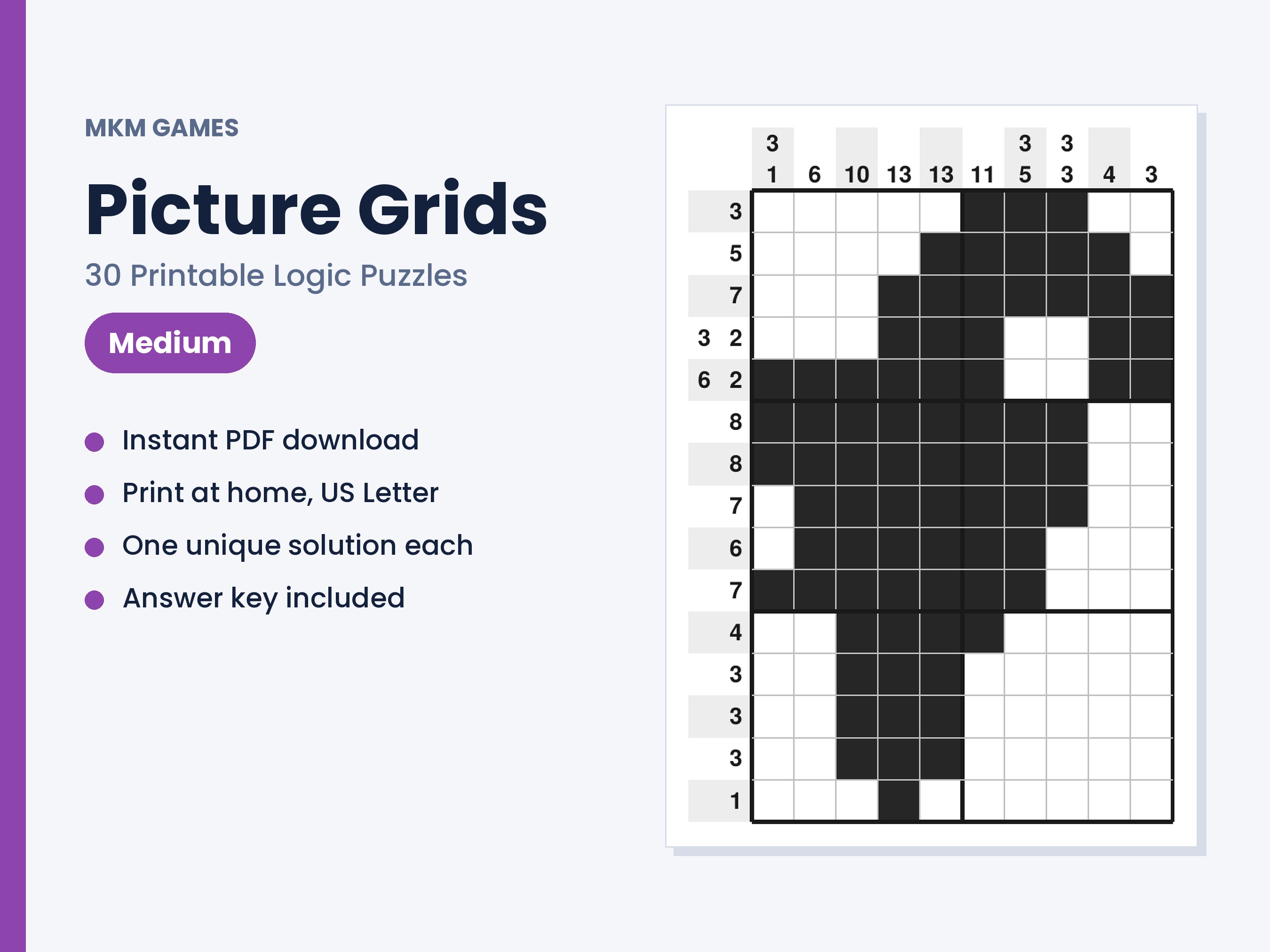 Picture Grids puzzle book